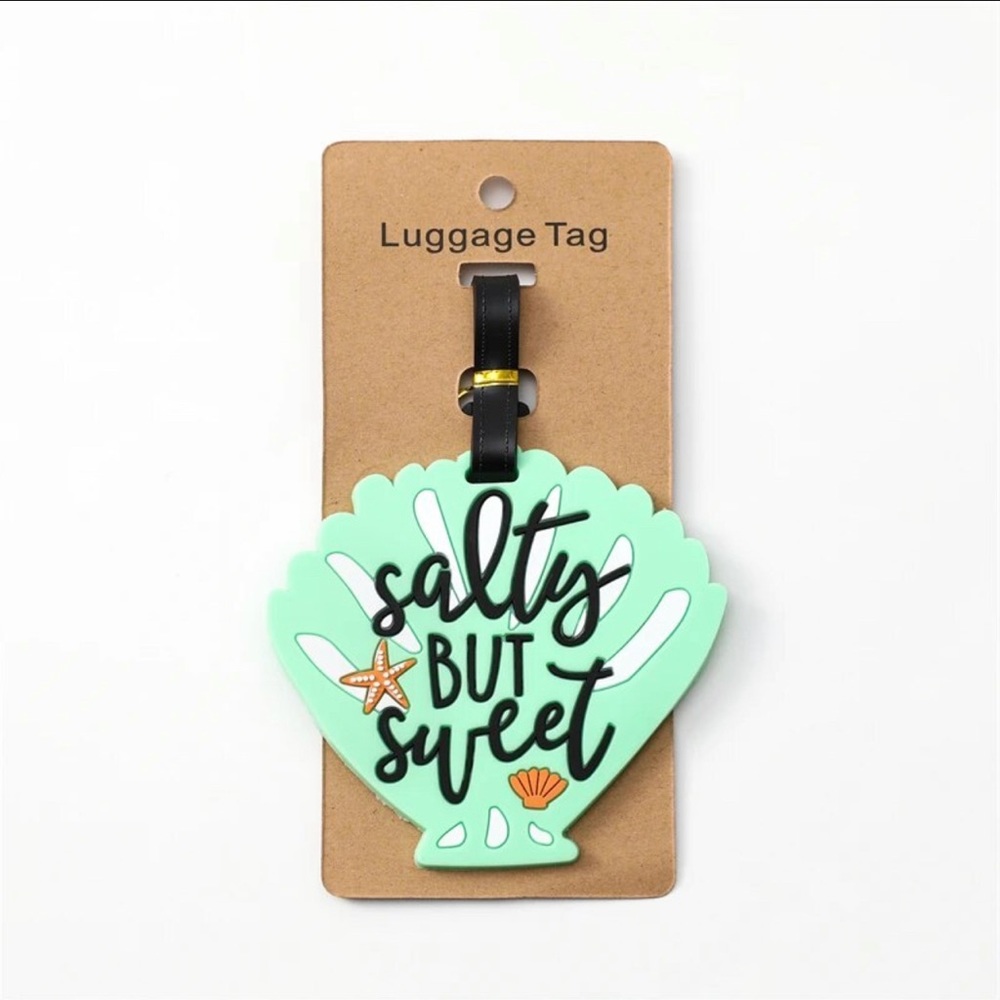 New Salty But Sweet Seashell Luggage Tag